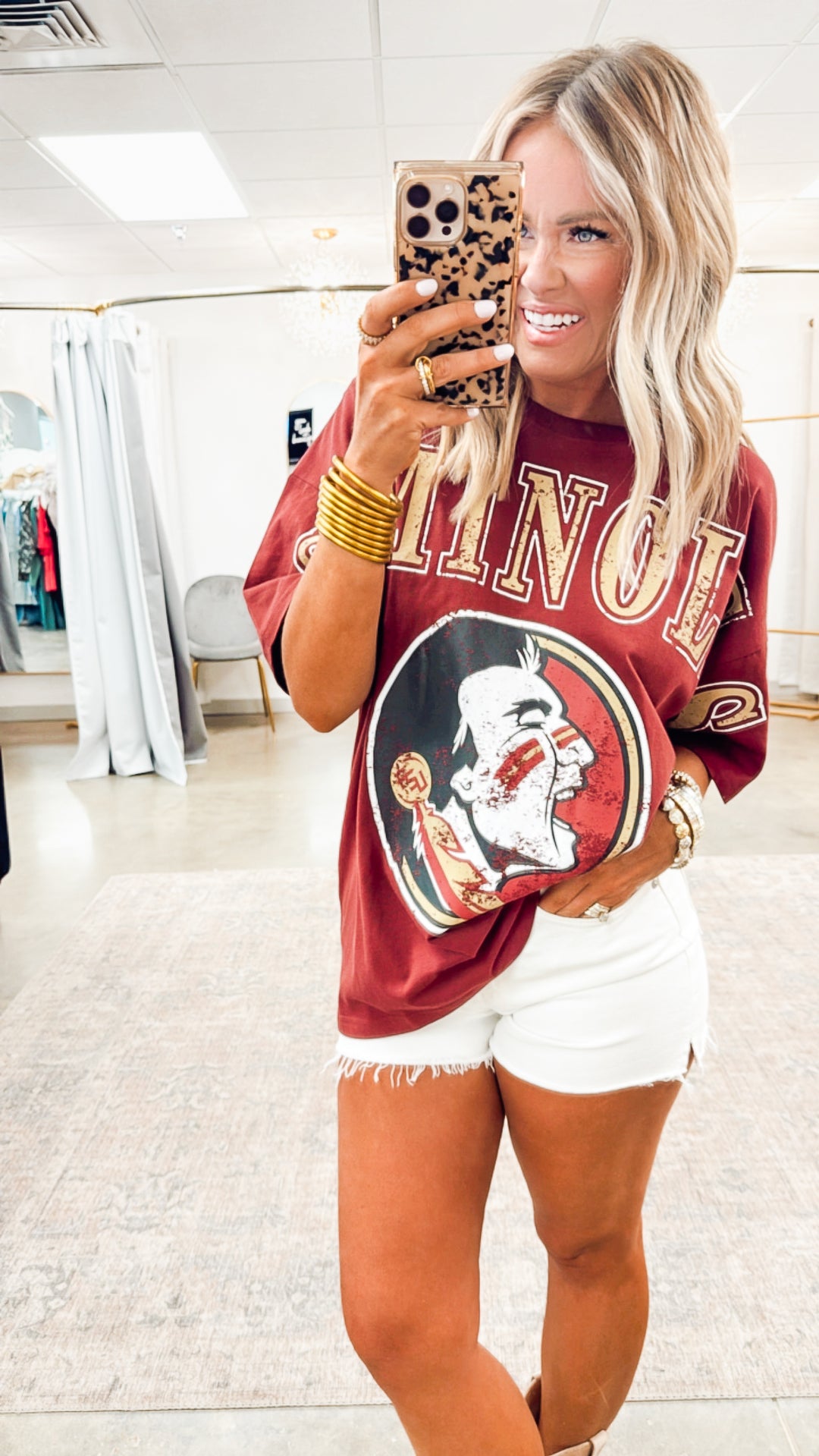 FSU Oversized Tee-Maroon