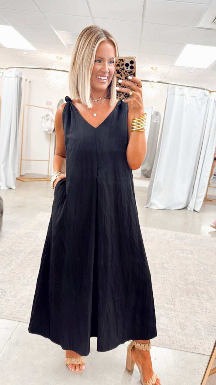 Effortless Knot-Strap Midi Dress