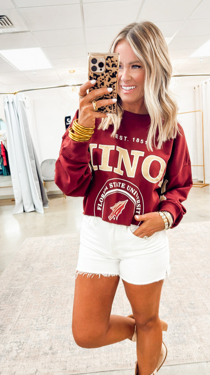 FSU Phipps Split Cropped Tee