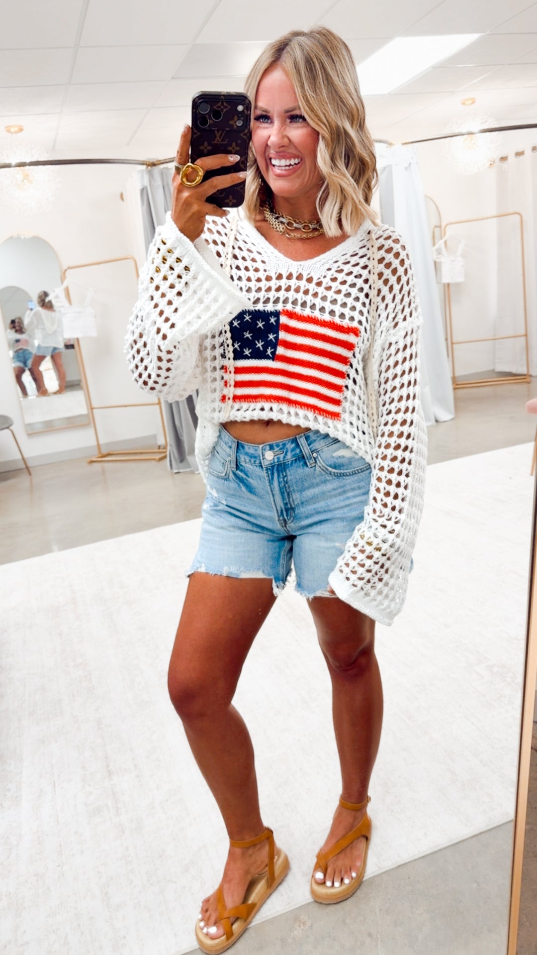 The All-American Sweater Top-Ivory