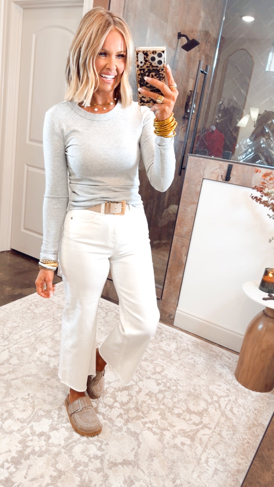 Heather Grey Essential Round Neck Long Sleeve Top