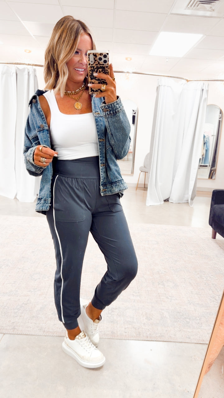 The Butter Flex Joggers-Charcoal