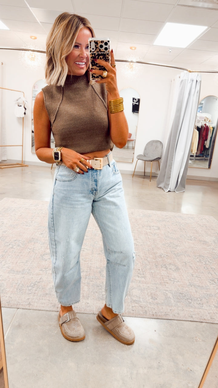 Maple Mock Neck Sweater-Coco