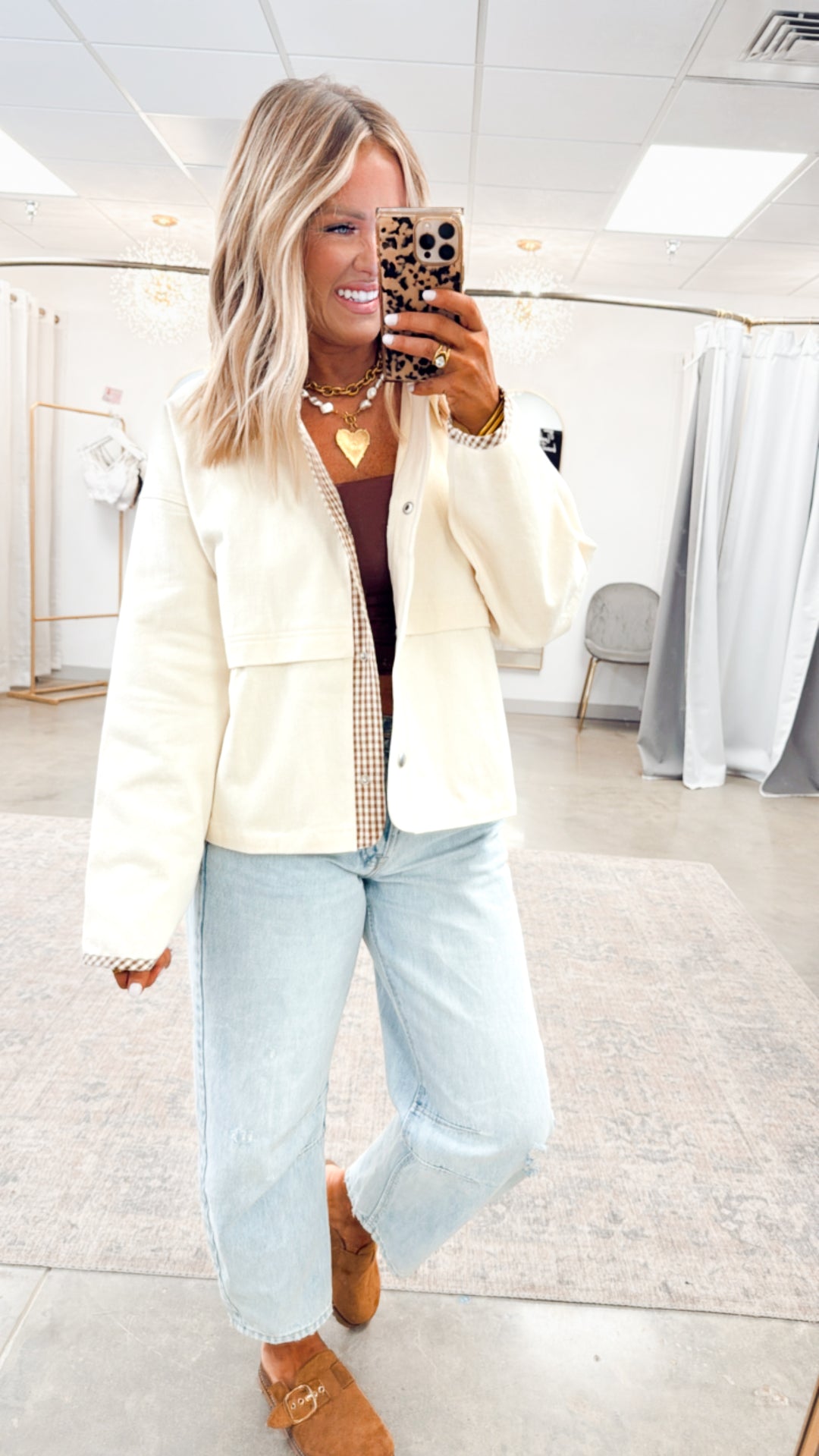Gingham Luxe Jacket