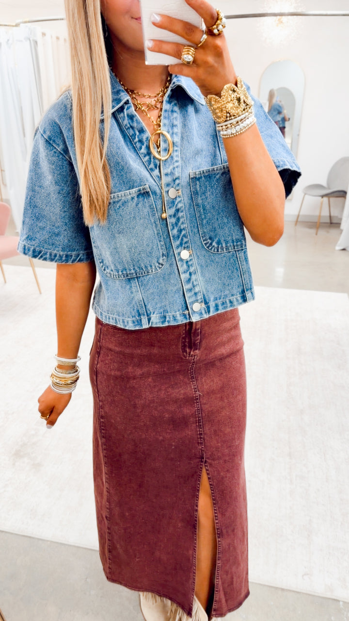 Wren Maxi Skirt-Plum