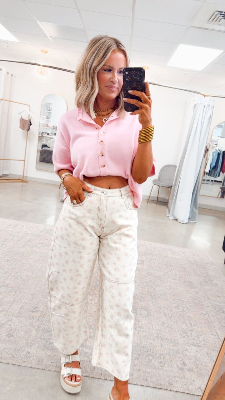 Meadow Bloom Barrel Jeans