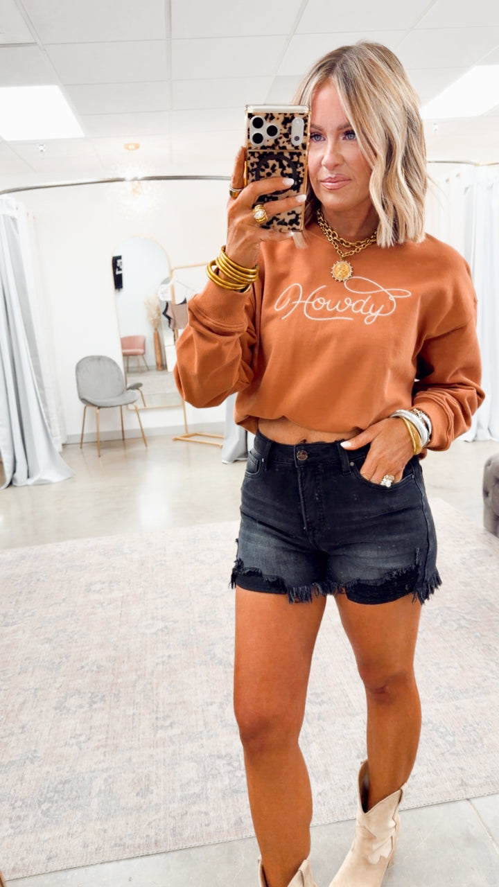 Howdy Embroidered Sweatshirt