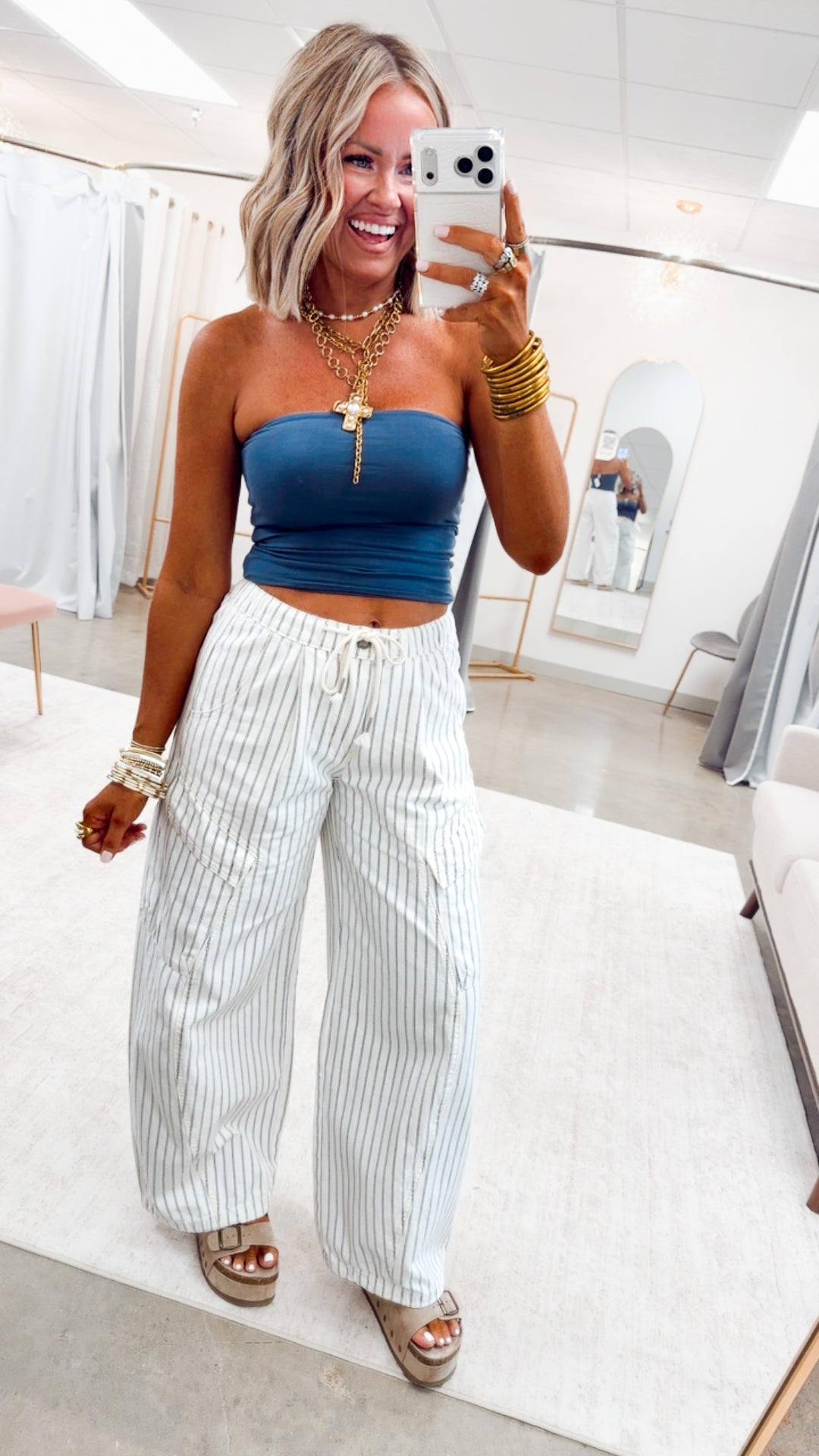 The Jovie Cargo Pants-White