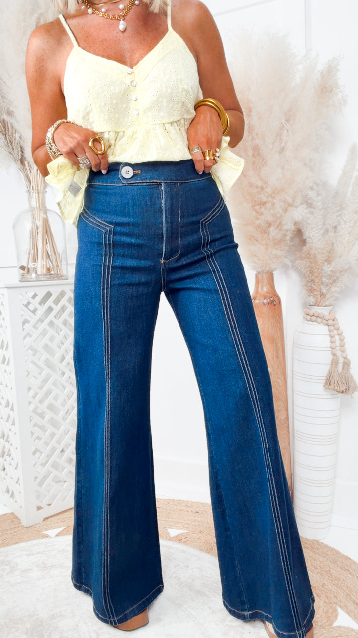 Katherine High Waisted Wide Leg Jean