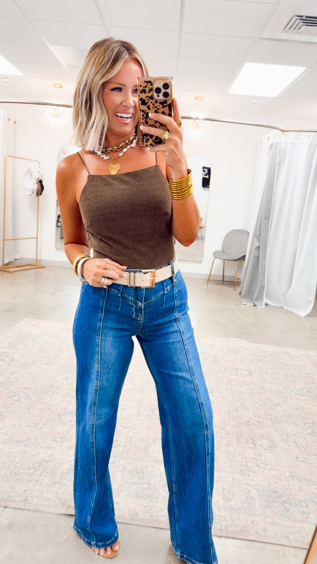 Cambria Bodysuit-Brown