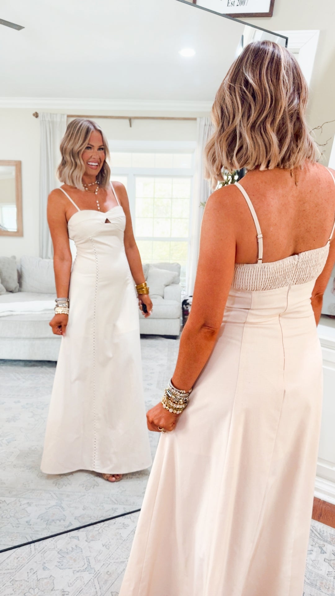 Isla Breeze Maxi Dress-Ecru
