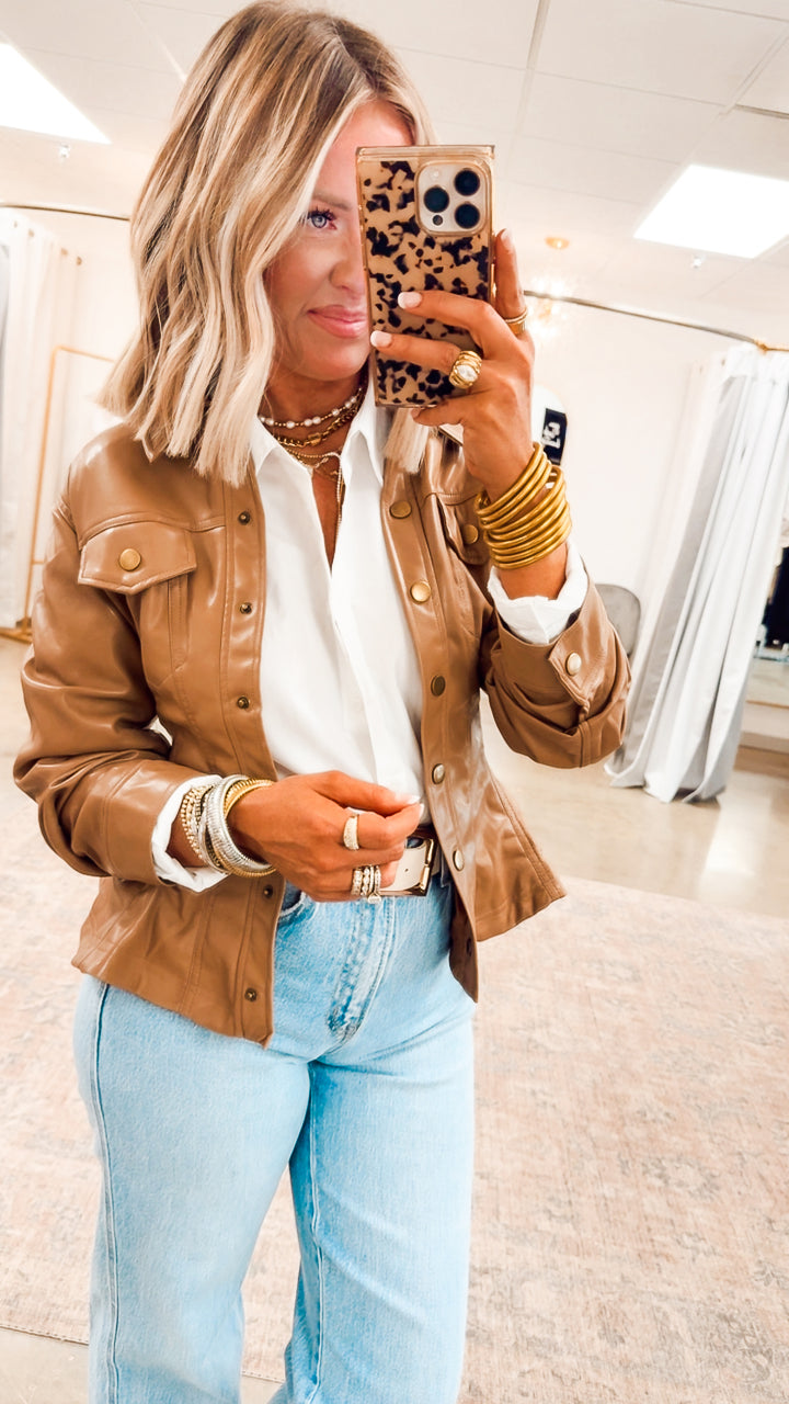 The Camila Faux Leather Jacket