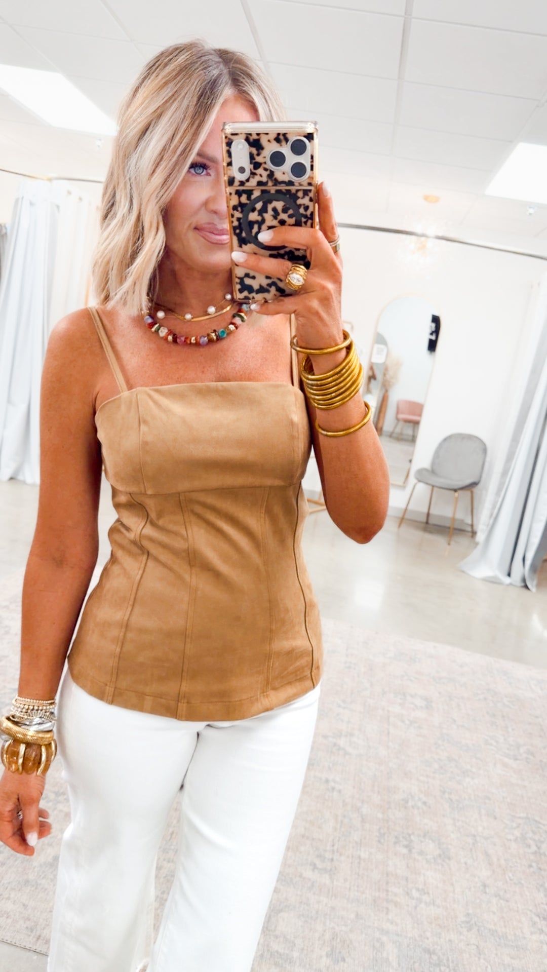 Aurelia Cami Top-Tan