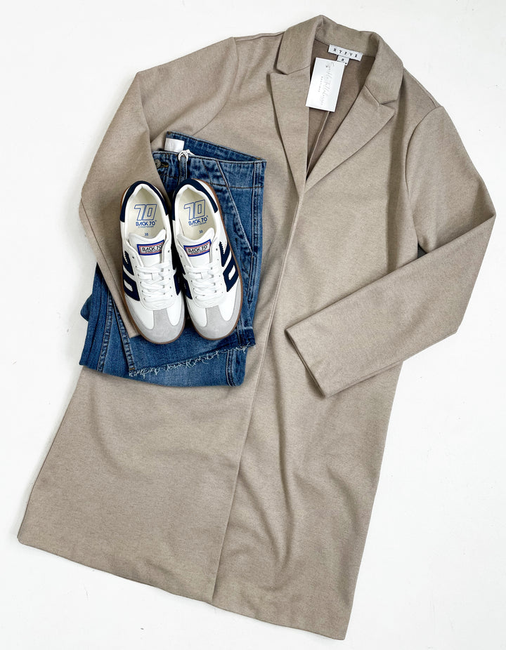 Oatmeal Chic Open Front Coat