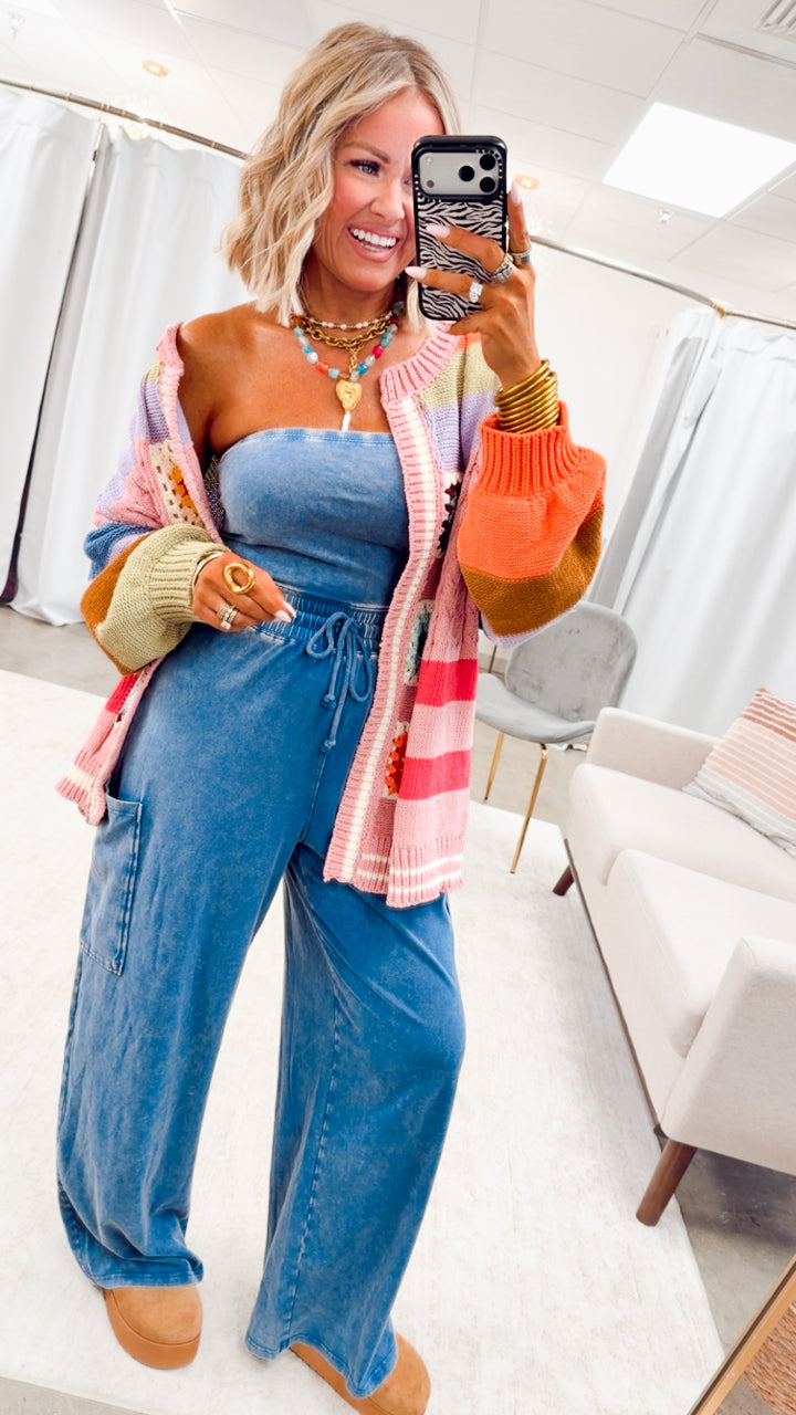 Coastal Ease Jumpsuit-Navy