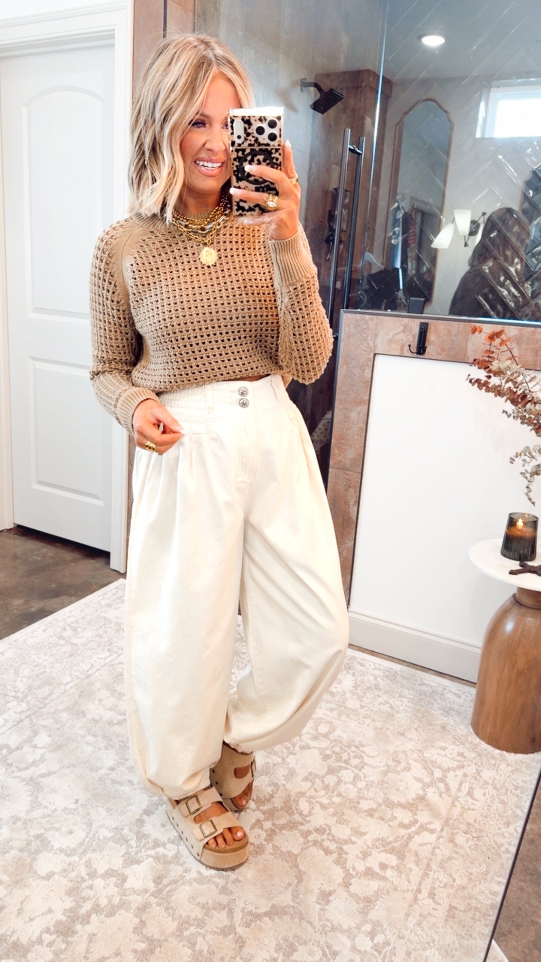 Ledger Crew Neck Sweater-Taupe