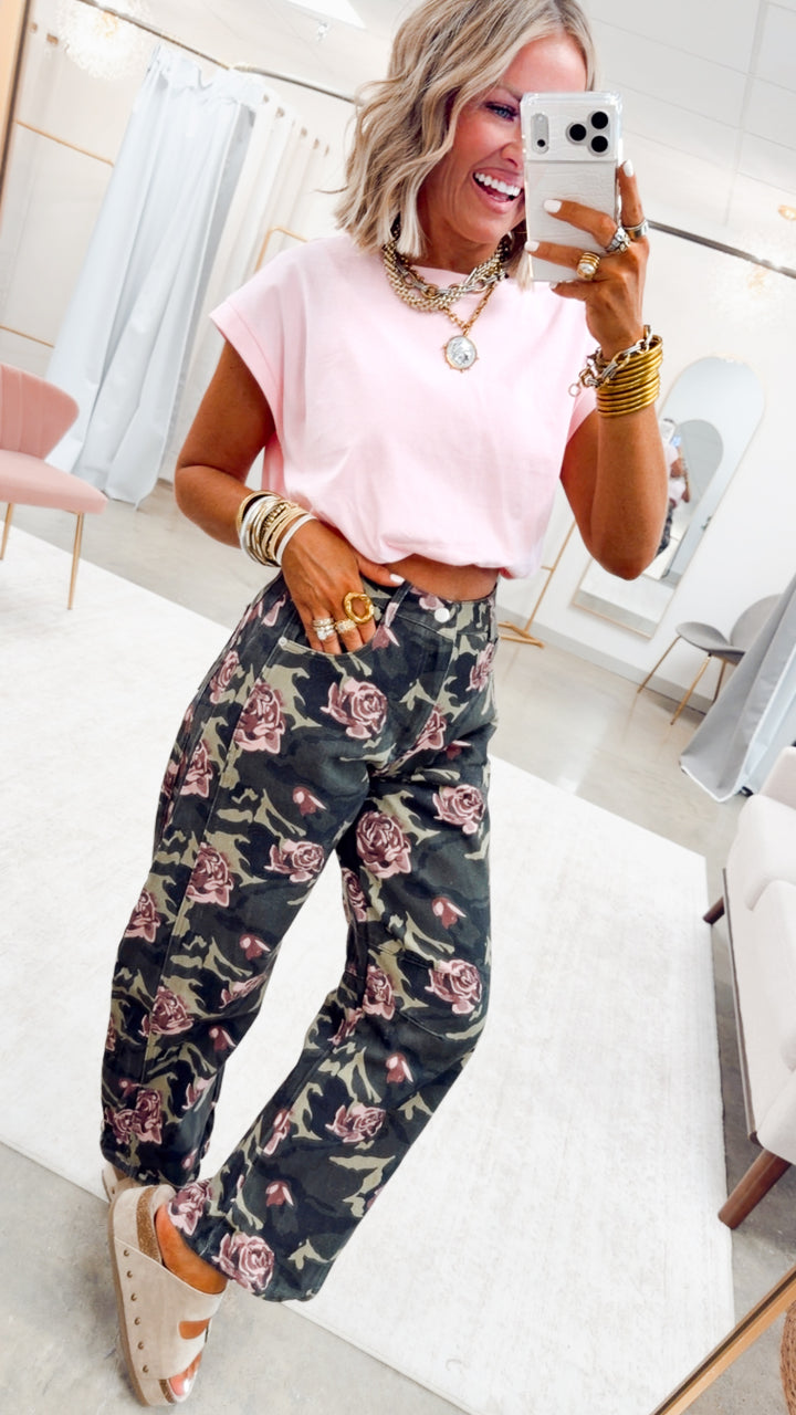 The Rose Command Barrel Jean