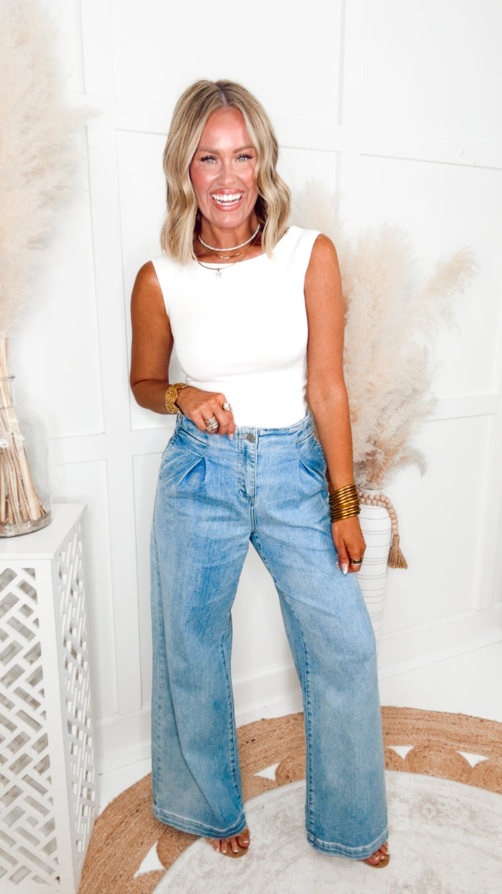 Jackie Mid Rise Wide Leg Jean