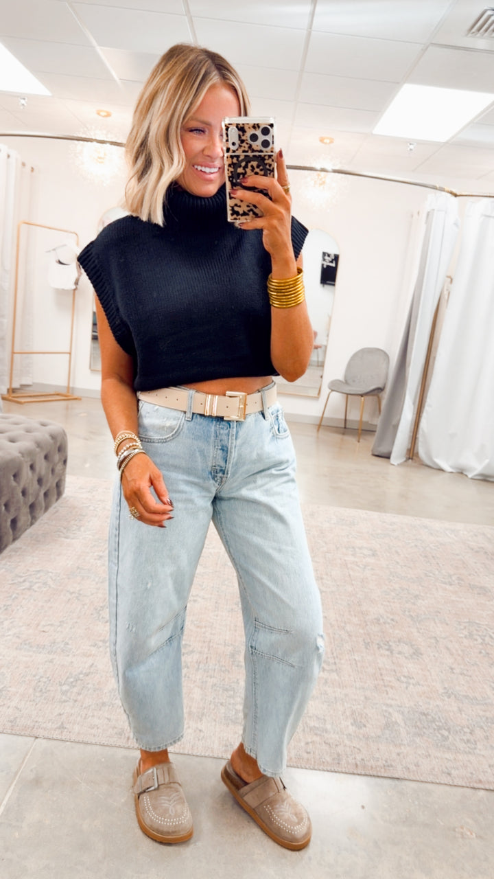 The Mira Turtle Neck Sweater-Black