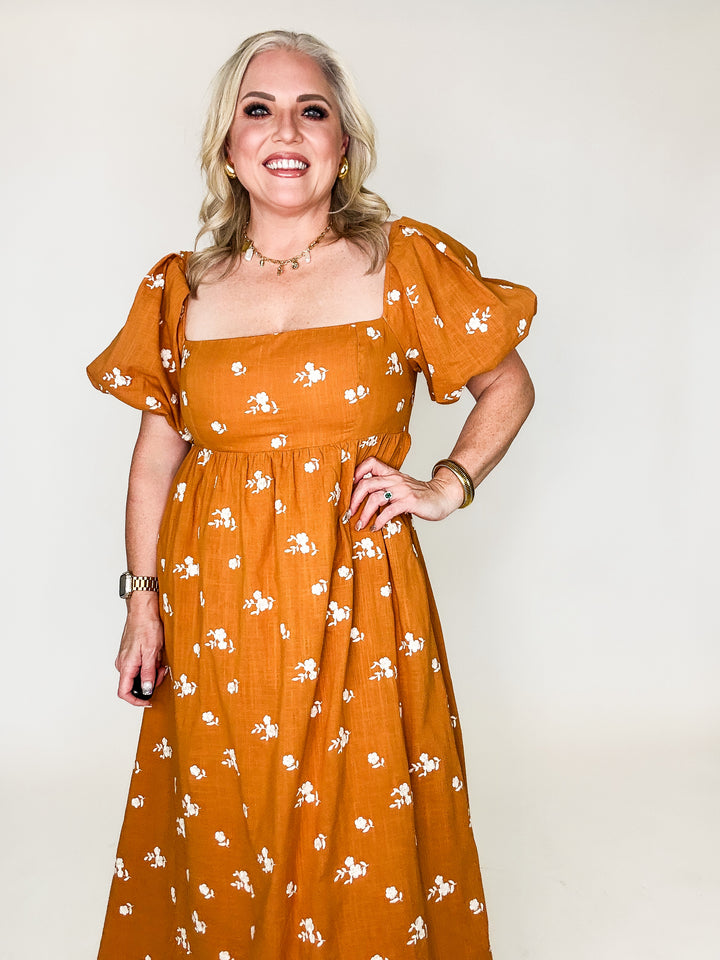 Autumn Glow Midi Dress