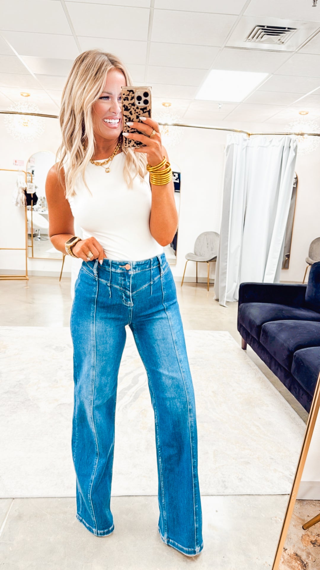Lucy High Rise Wide Leg Jean-Dark