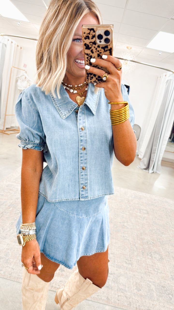 Izzy Chambray Blouse