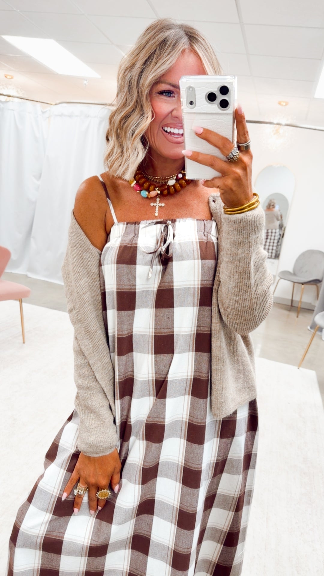 The Chic Prep Cardigan-Mocha