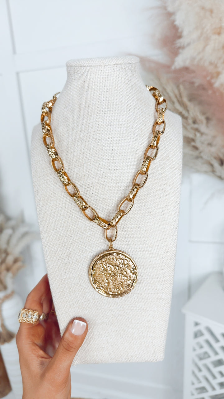 The Sterling Coin Necklace-Gold