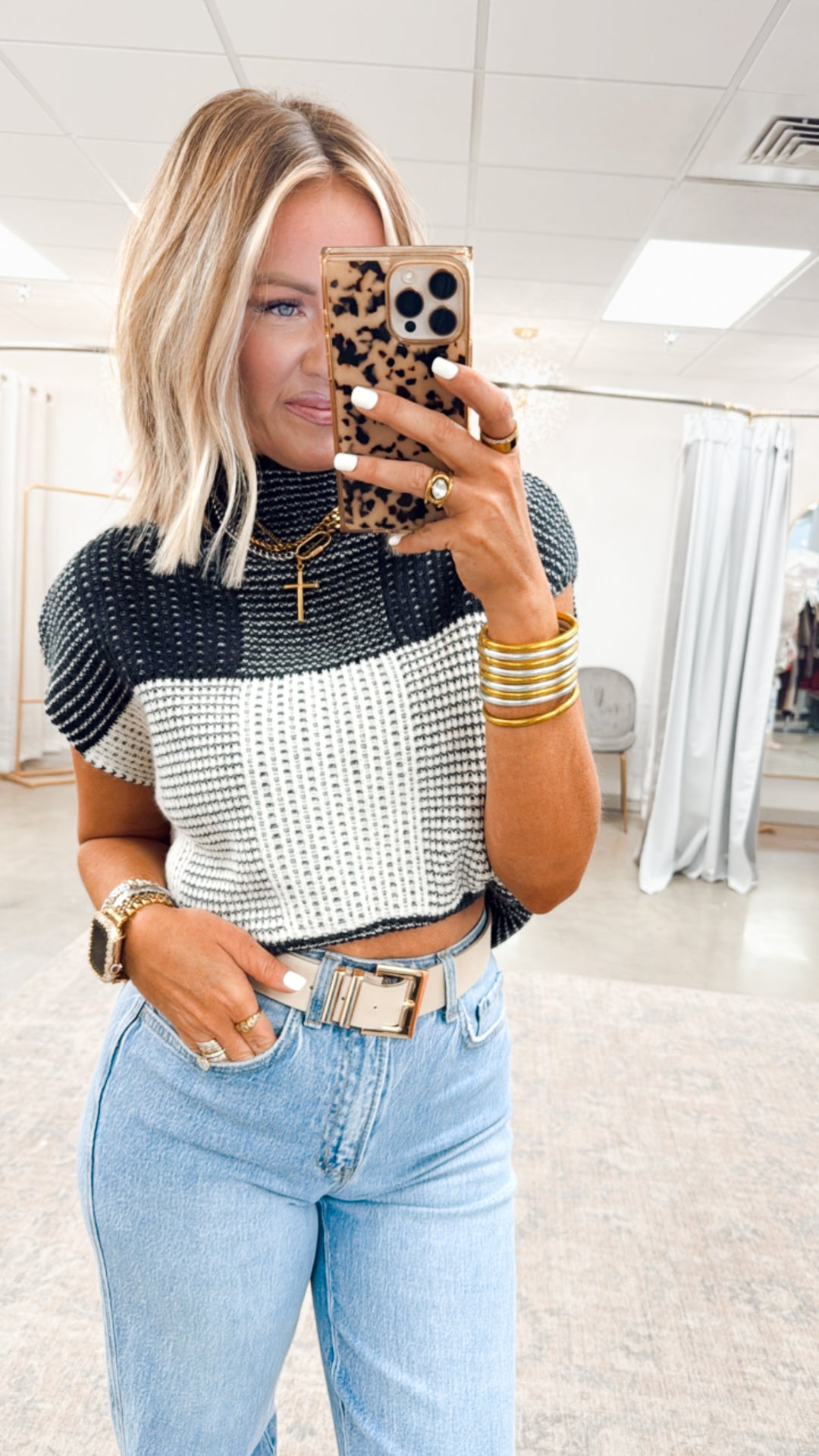 Mia High Neck Top