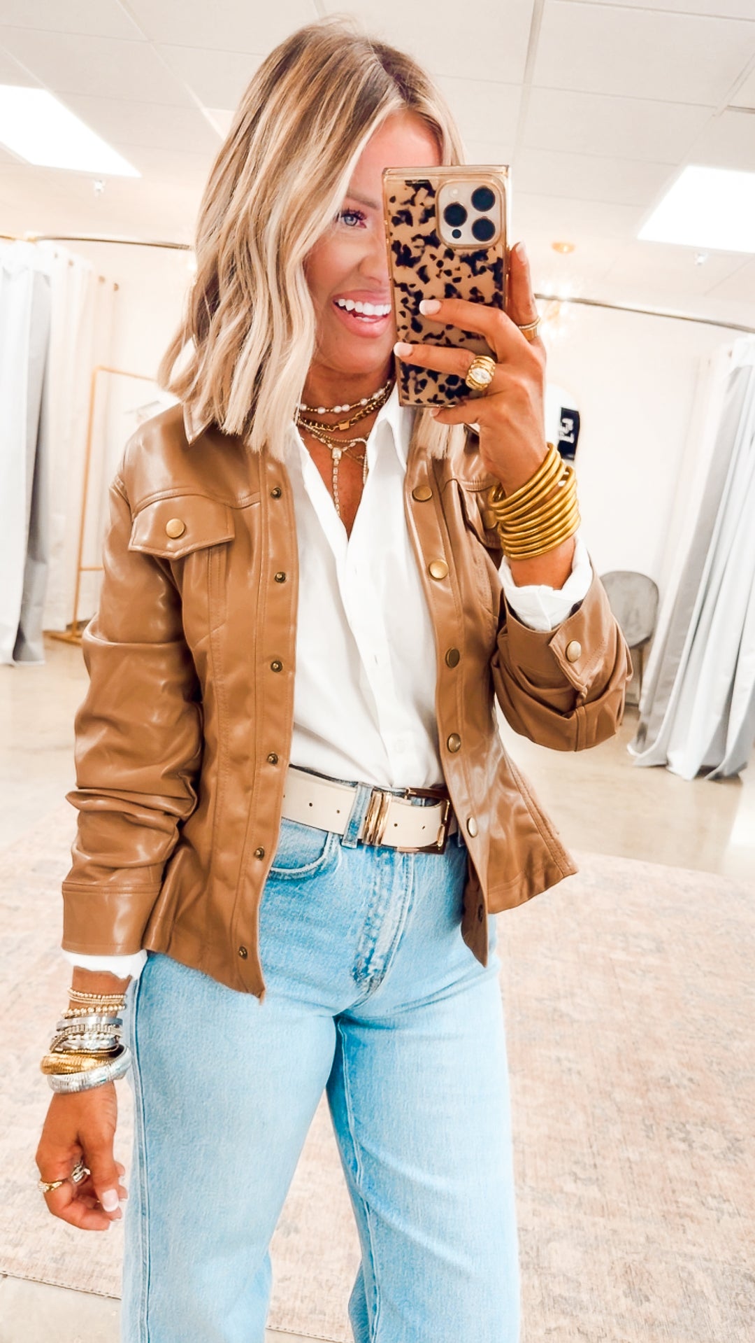 The Camila Faux Leather Jacket