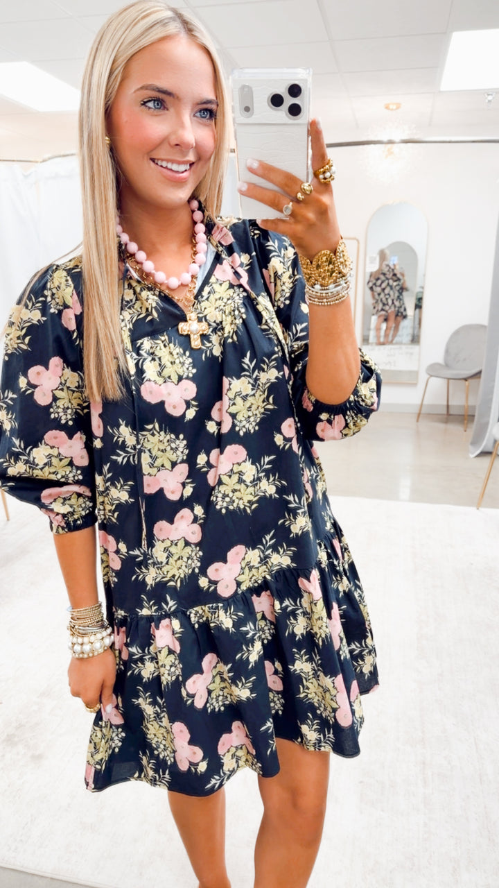 The Pretty in Petals Mini Dress