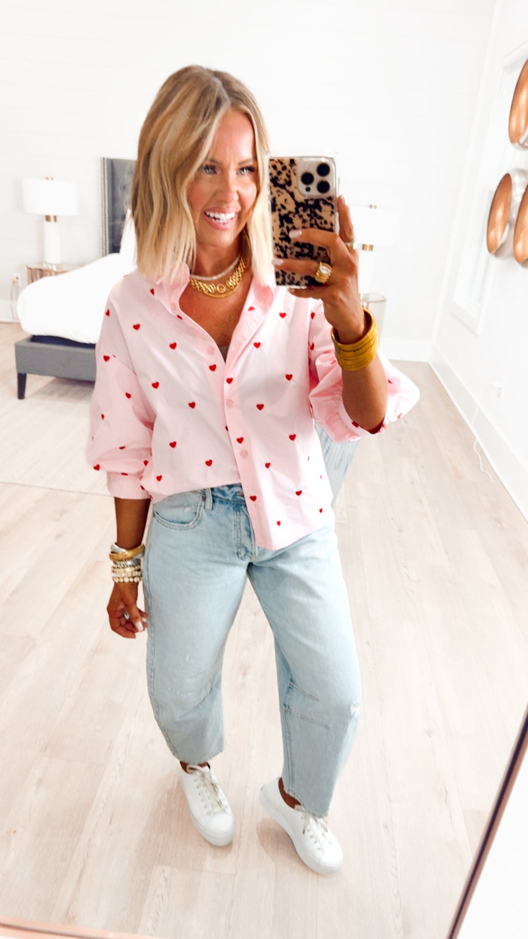 Sweetheart Button Down Top
