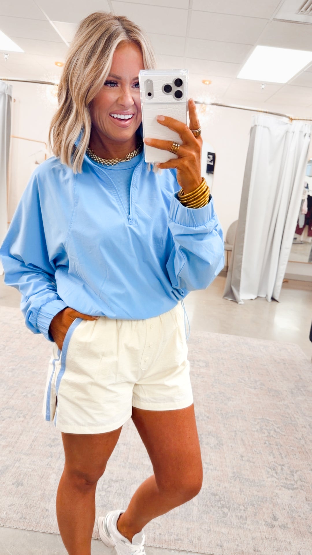 The Active Ease Pullover-Denim Drift