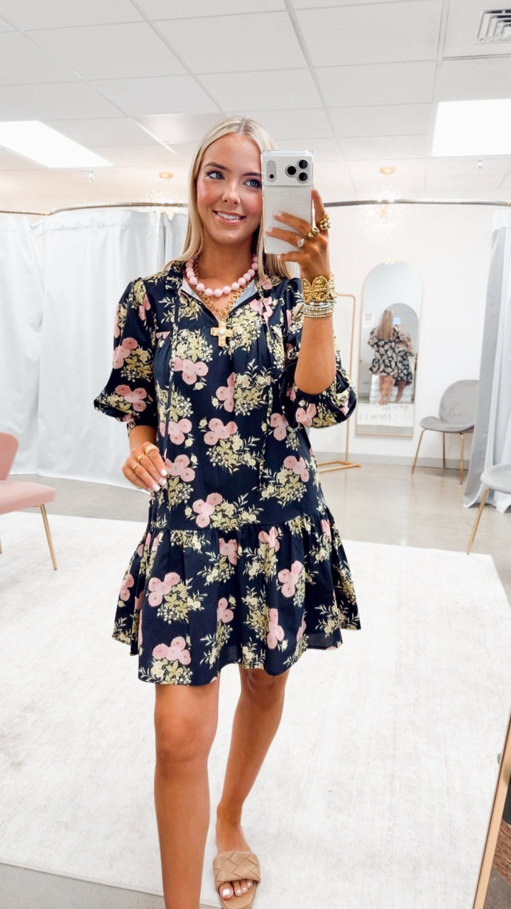 The Pretty in Petals Mini Dress