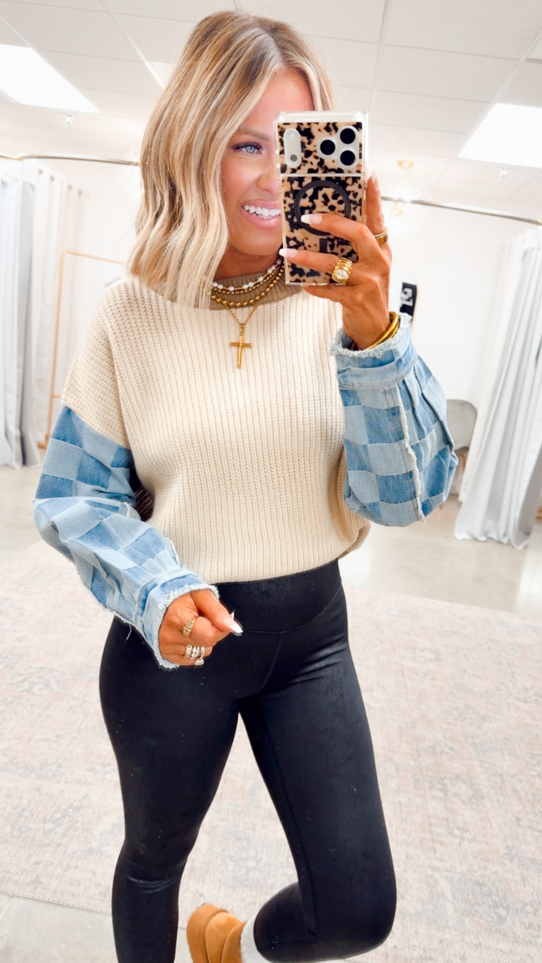 The Delaney Mixed Media Sweater