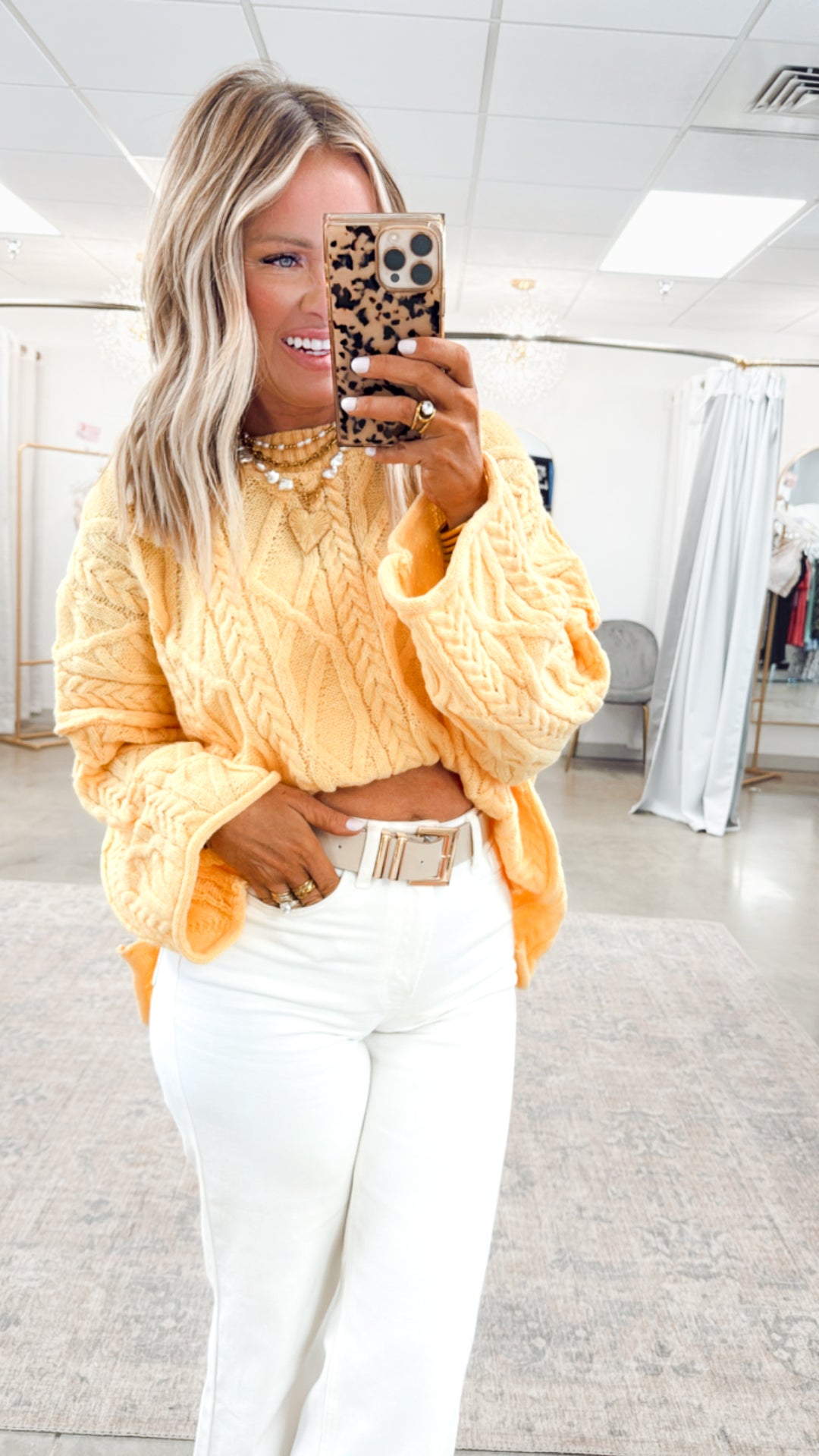 Knotted Haven Sweater-Yellow
