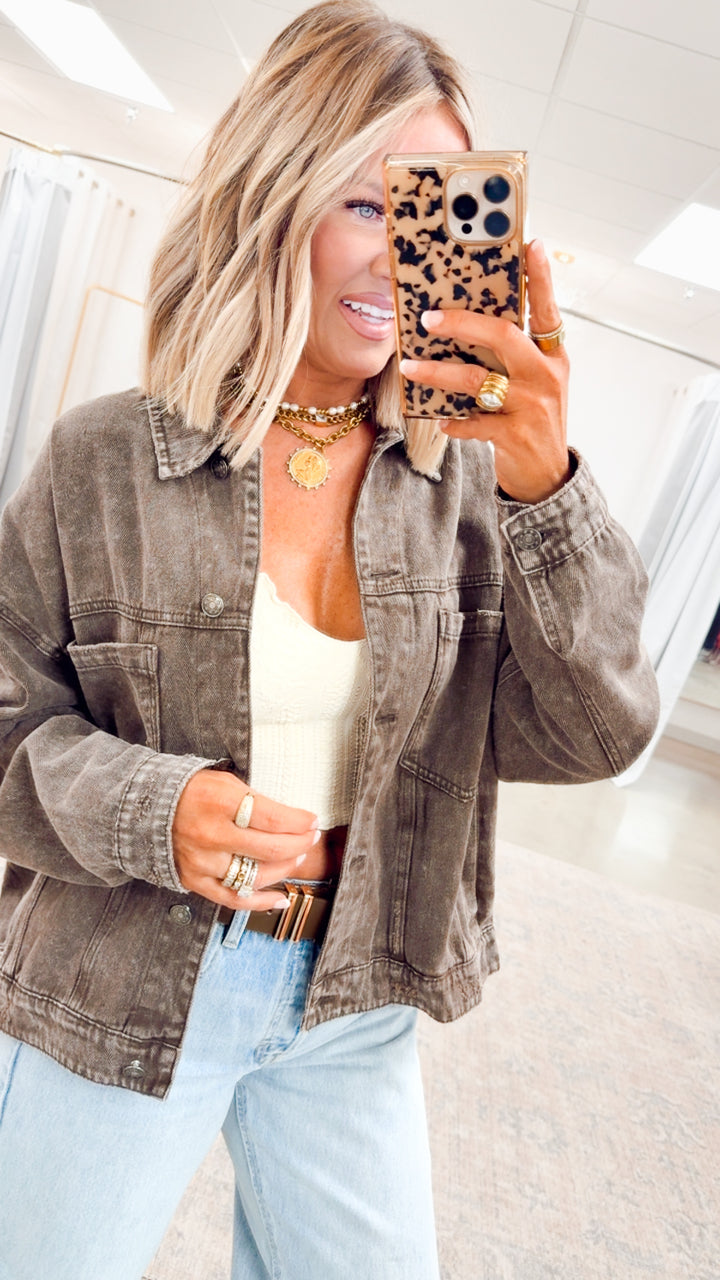 Oak Ridge Denim Jacket-Black Coffee