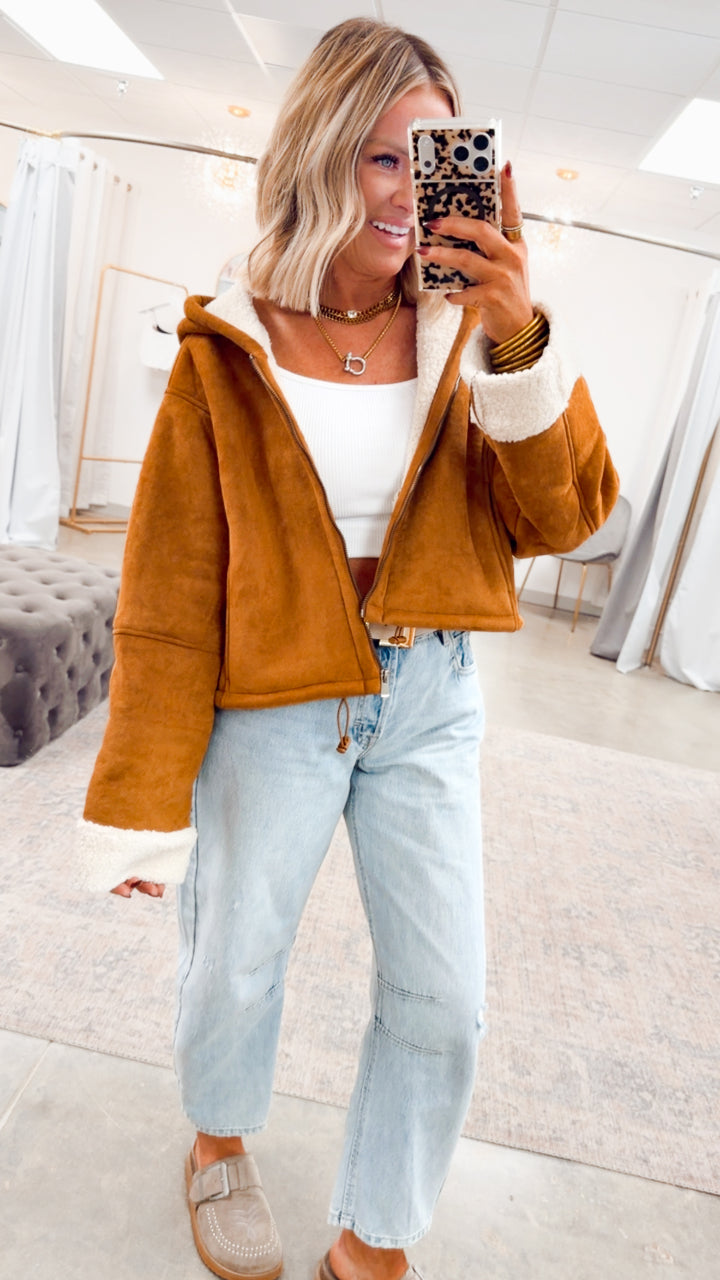 The Sable Suede Jacket-Caramel
