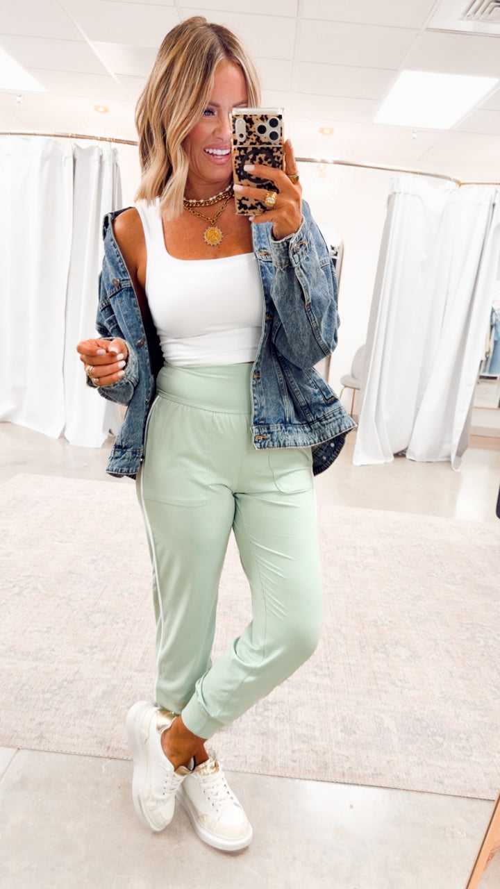 The Butter Flex Joggers-Mint Latte