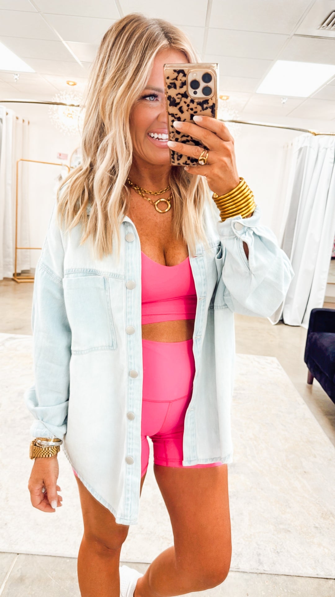 The Hot Shot Biker Shorts 6in.-Fuchsia