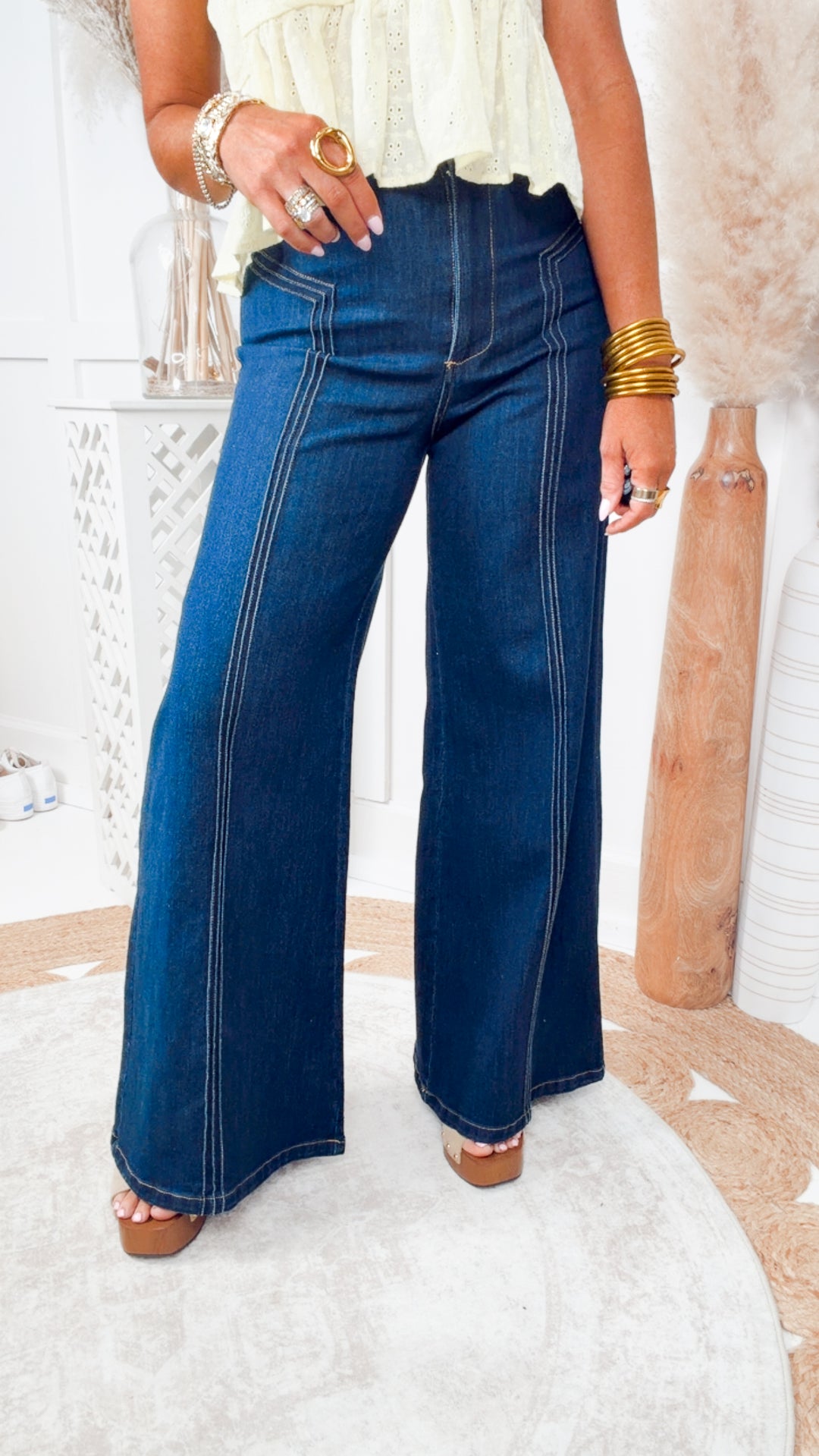 Katherine High Waisted Wide Leg Jean