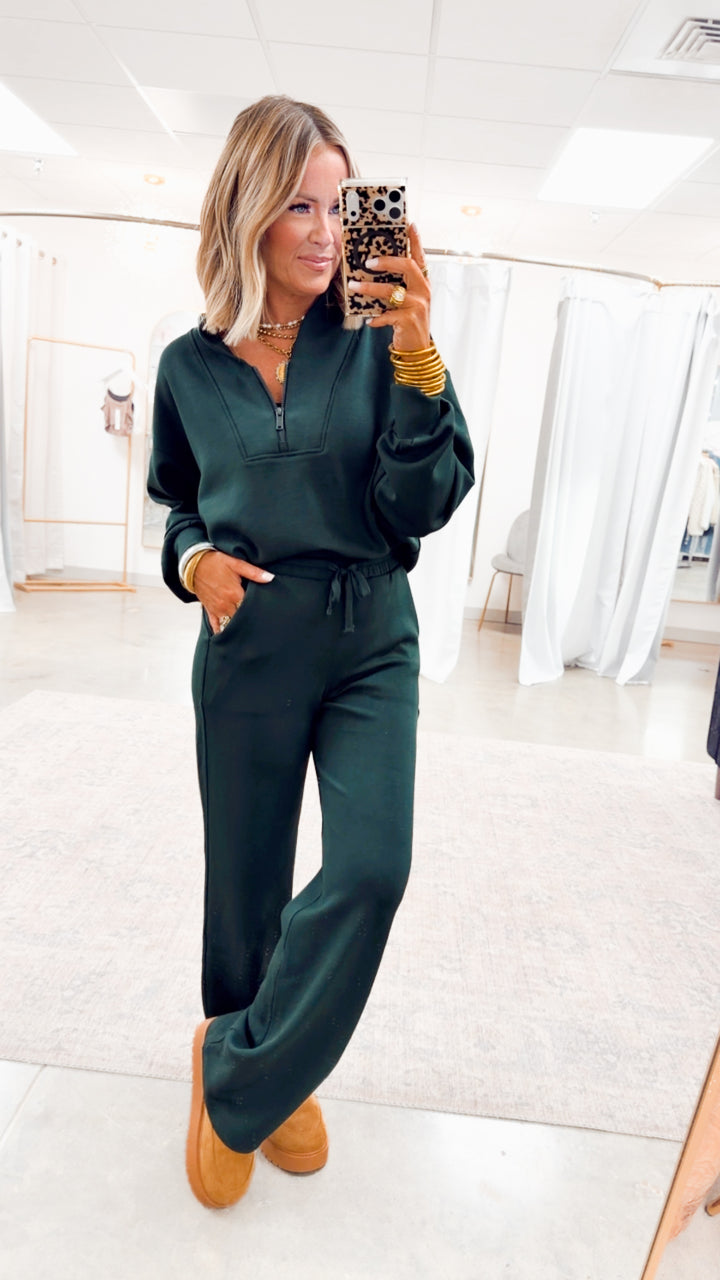 Smooth Form Half Zip Jacket-Regency Green