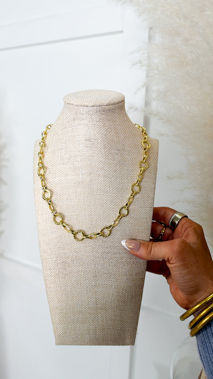 The Circle Chain Necklace-Gold