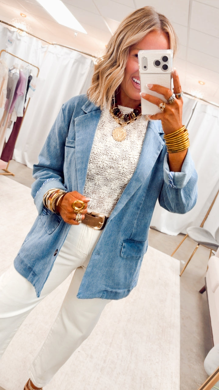 The Aria Floral Crochet Top-Cream