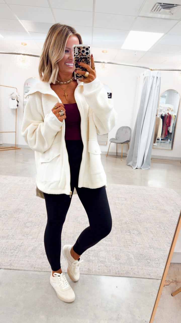 The Ellis Plush Sherpa Jacket