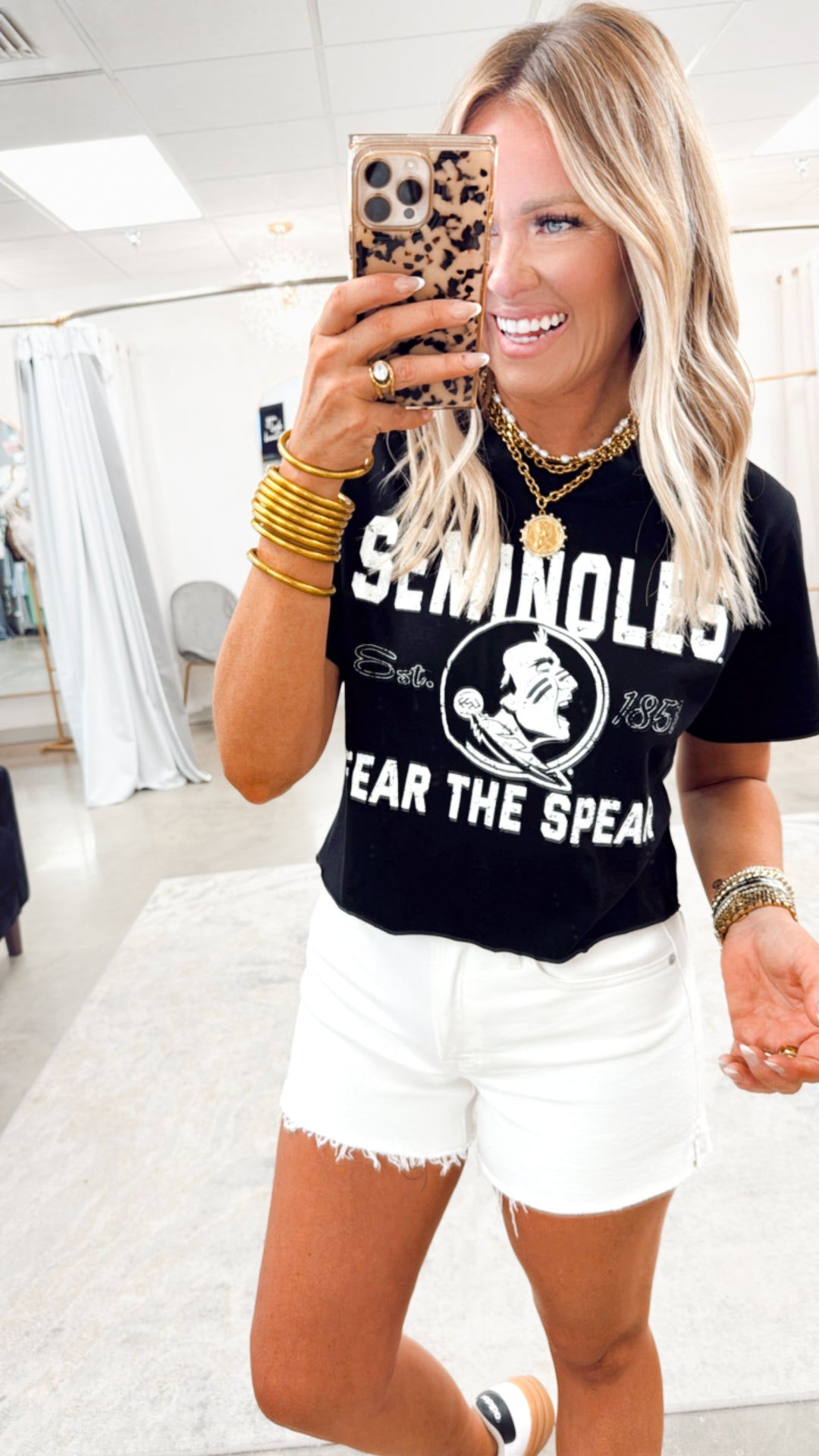Seminoles Fear The Spear Cropped Tee