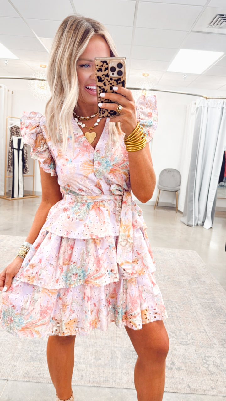 Aria Eyelet Shirt Dress