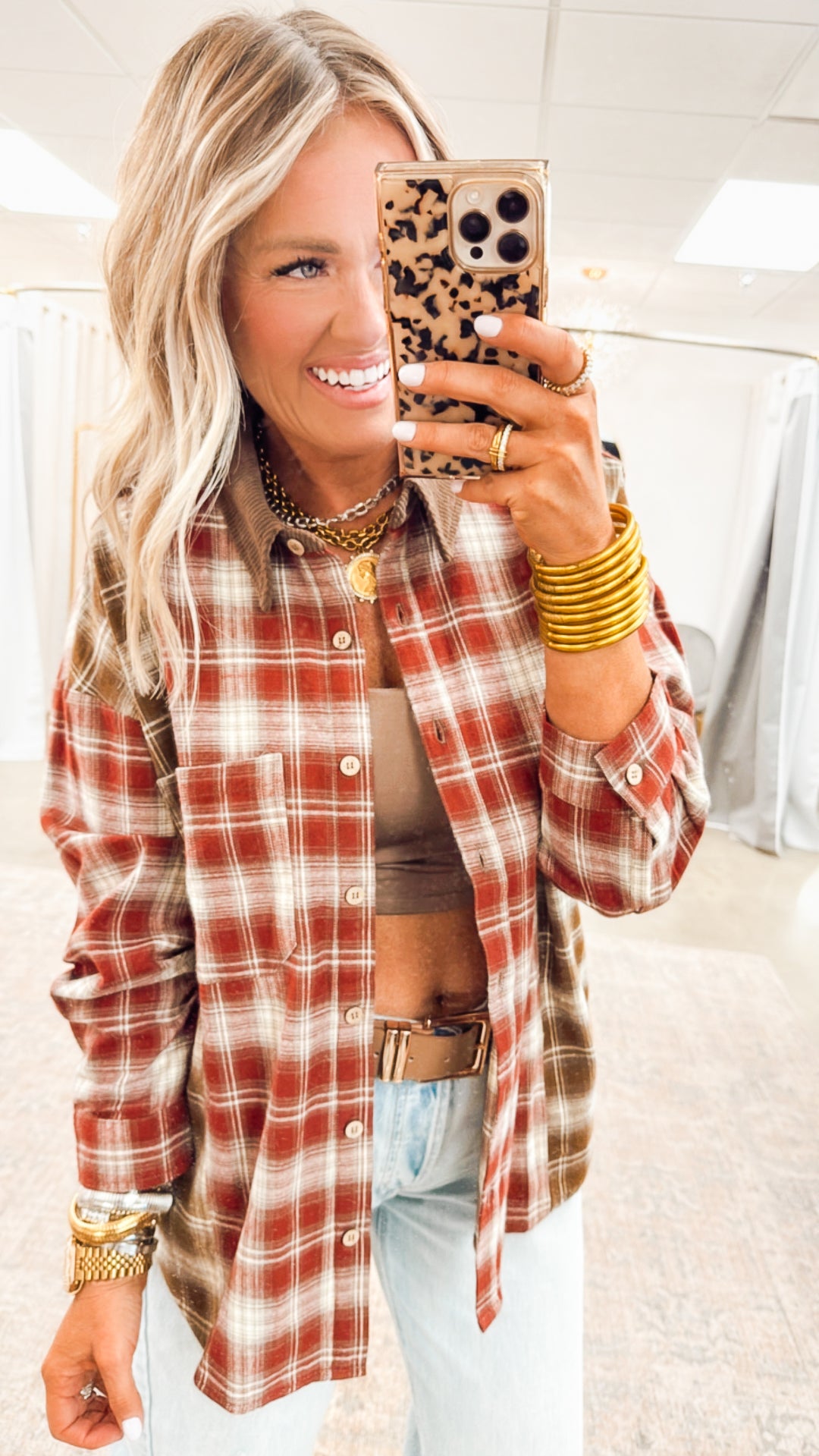 Harvest Plaid Flannel Top
