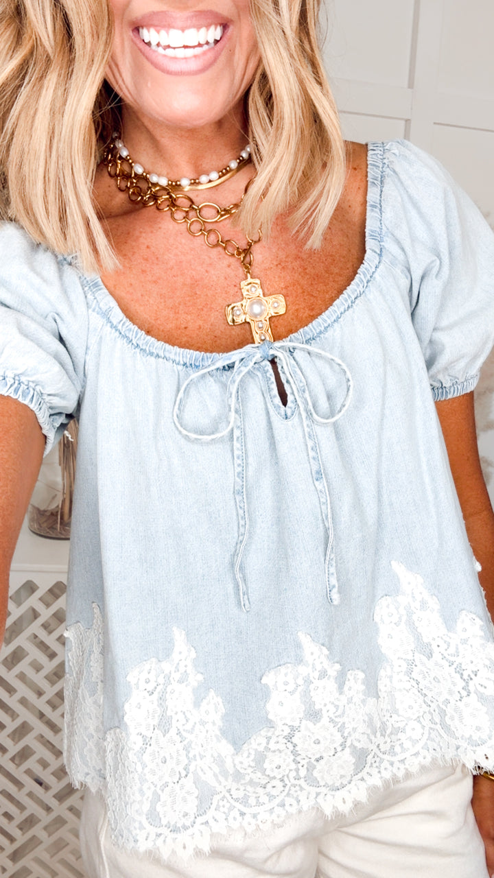 The Daisy Mae Denim Top