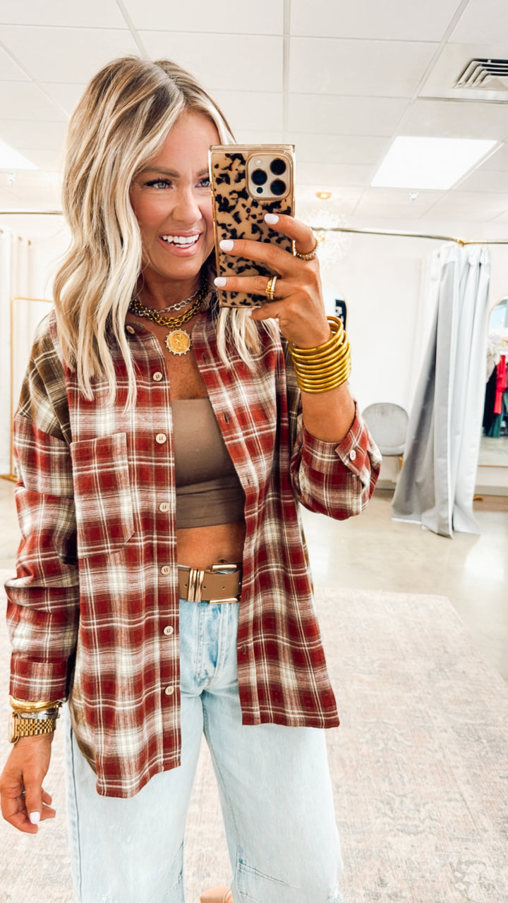 Harvest Plaid Flannel Top